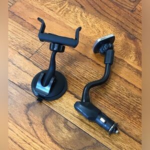 Magic Mount & Scosche Universal Window Dash Cupholder Mount & Cell Phone Charge